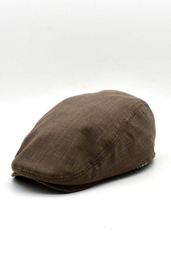 Külah Erkek Dokulu London Kasket Bakır Flat Cap Şapka - Image 1