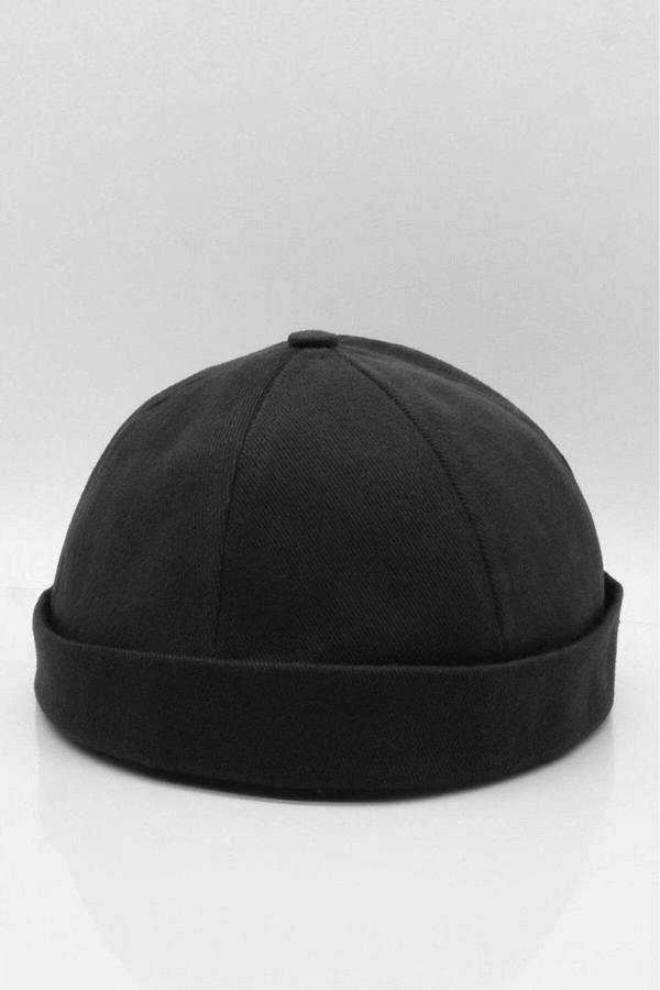 Külah Erkek Hipster Premium Cap Siyah Docker Şapka - Image 1