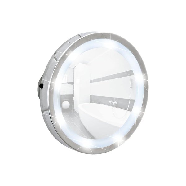 Wenko Ayaklı Vantuzlu Montaj Led Makyaj Aynası 3X Zoom Krom - Image 1