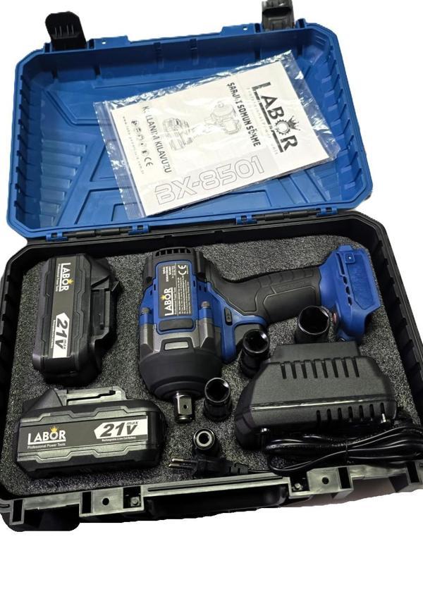 Labor Bx-8502 1/2" Darbeli Somun Sökme 21v 4.0 Ah Çift Akülü 550 Nm Çantalı - Image 1