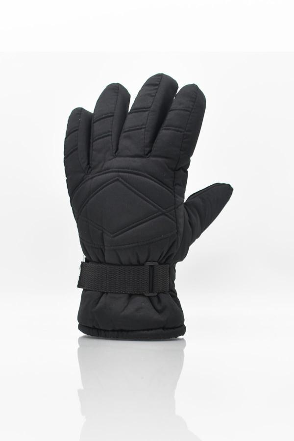 Külah Erkek Içi Polar Siyah Kayak-Kar Eldiveni - Image 1