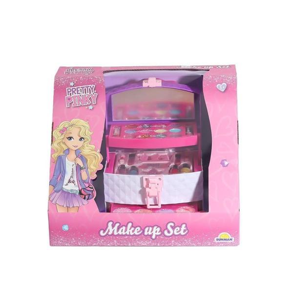 4279 3 Katmanlı Çantalı Makyaj Seti -Sunman - Image 1
