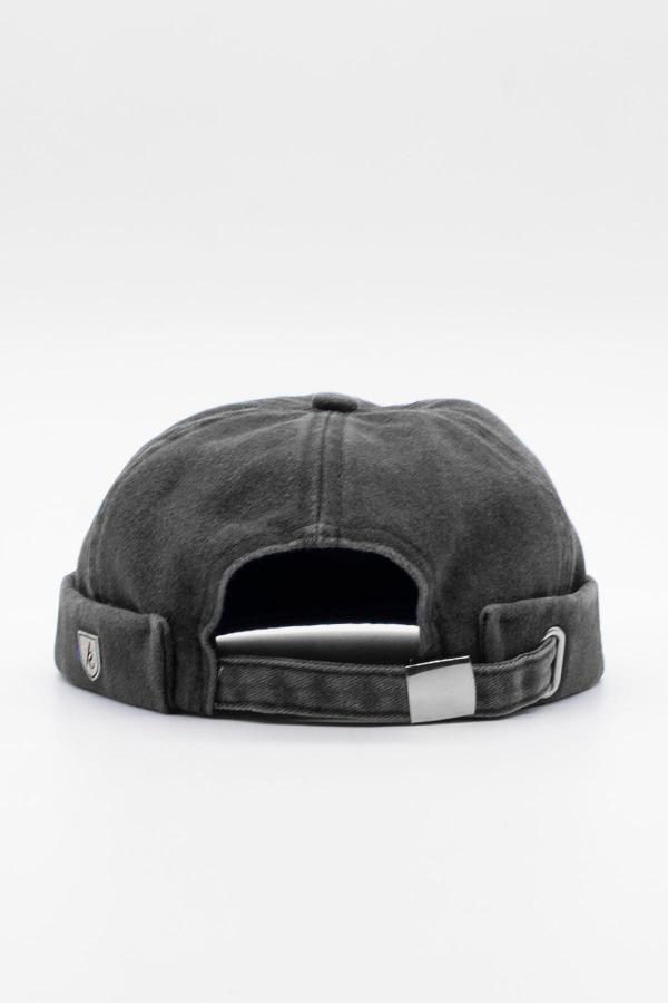 Külah Vintage Retro Siyah Eskitme Pamuk Cap Docker Şapka - Image 1