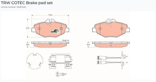 FREN BALATASI ÖN MERCEDES E-CLASS W211 0208 S211 0309 - Image 1
