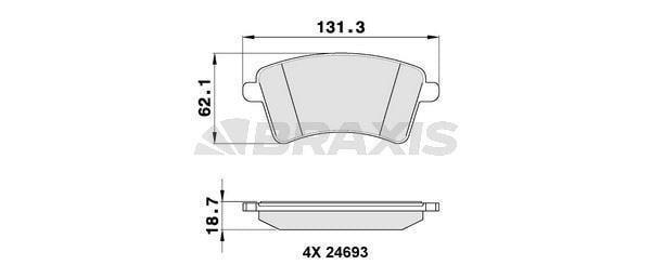 ON FREN BALATASI KANGOO III 08 MERCEDES CITAN 1321 1.2 TCE 1.5 DCI 1.6 - Image 1