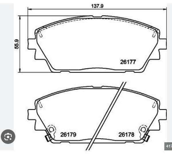 FREN BALATASI ÖN MAZDA 3 13 CX-3 15 - Image 1