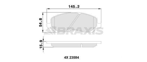 ON FREN BALATASI MITSUBISHI LANCER 03-11 ASX 11-13 GALANT 96- OUTLANDER 03- 4008 12- C4 12- COMP - Image 1