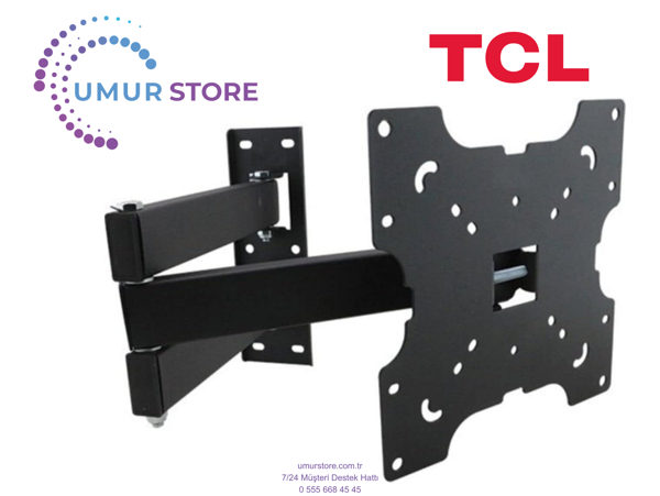 TCL 32S5400AF 32” Inç Lcd Led TV Uyumlu Çift Kollu Hareketli Televizyon Duvar Askı Aparatı - Image 1