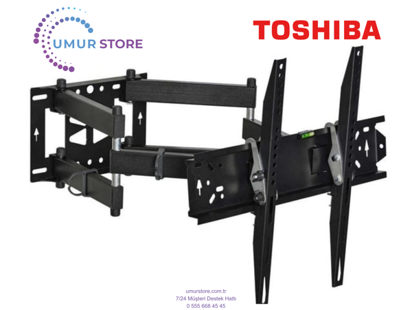 Toshiba 65QV2363DT 65" inc Uydu Alıcılı 4K Ultra HD Smart QLED TV Hareketli Televizyon Duvar Askı Ap - Image 1