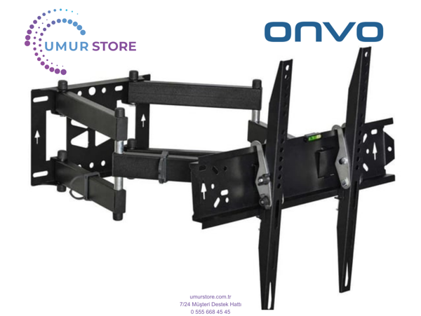 ONVO 65OV9000U 65" Inç Uydu Alıcılı 4K Ultra HD Google Smart LED TV Hareketli Televizyon Duvar Askı  - Image 1