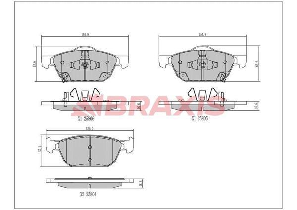 ON FREN BALATASI HONDA ACCORD 0813 HONDA CIVIC FK HATCHBACK 1216 / CIVIC FC 1.6 I-DTEC 17 / CIVIC - Image 1