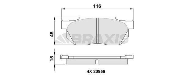 ON FREN BALATASI HONDA CIVIC 88-91 CRX 89-92 ACCORD 83-85 PRELUDE 86- - Image 1