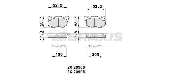 ON FREN BALATASI R9 YM R19 CLIO III EXPRESS SAXO 1.0I.1.1I.1.4I (FISLI) SAXO P106 P306 P405 - Image 1