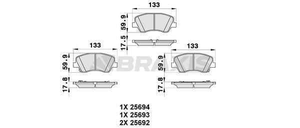 ON FREN BALATASI HYUNDAI ELANTRA 2011- ELANTRA 2016- I30 2011-  KIA OPTIMA 2012- CERATO 2015- C - Image 1