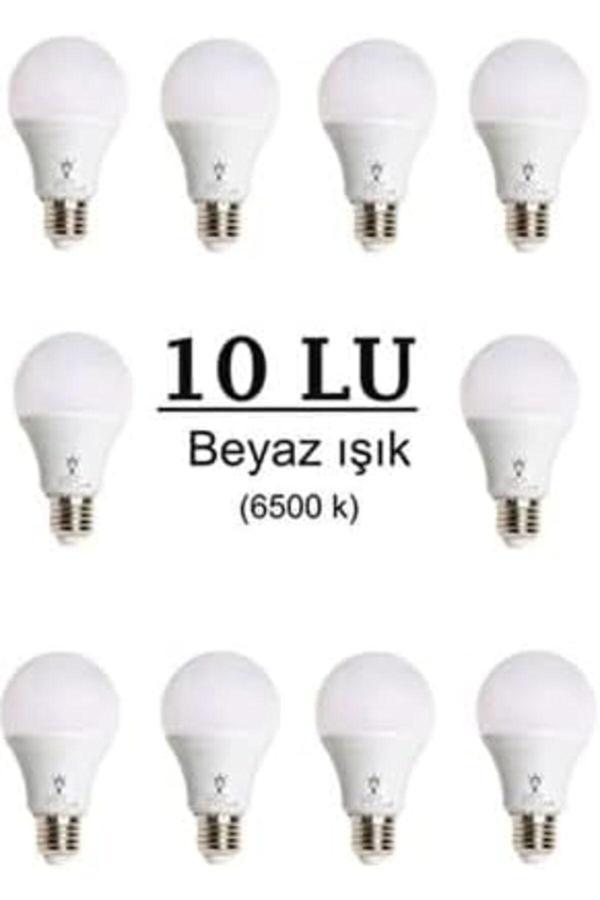 Çağur Çağur Led Ampul 9 Watt 10'Lu Paket Beyaz Işık 6500 K E27 Standart Duy Yeni 1109945 - Image 1