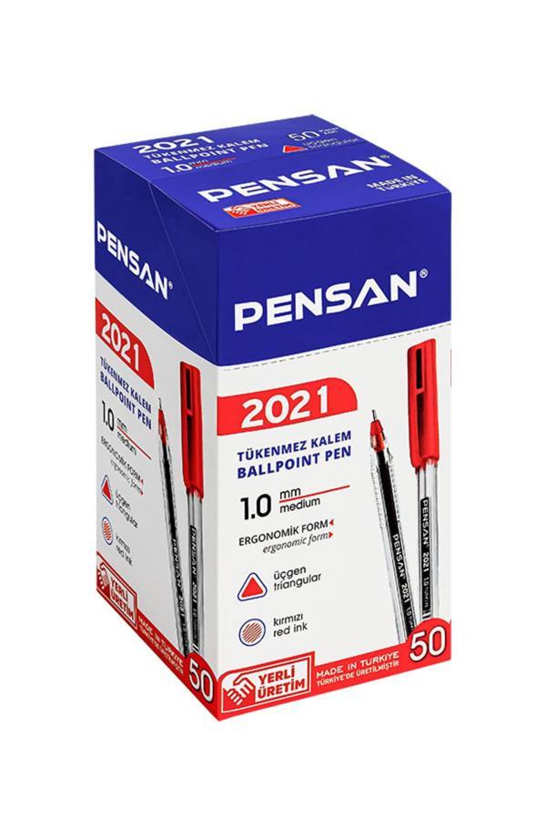 Dağtaş Kırtasiye Pensan 2021 1.0 Üçgen Tükenmez Kalem 50 Adet - Image 1