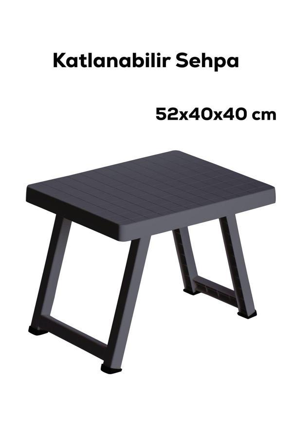 Dorry Home 0010 Portatif Katlanabilir Kamp Piknik Balkon Masası - Küçük Plastik Katlanır Sehpa - Image 1