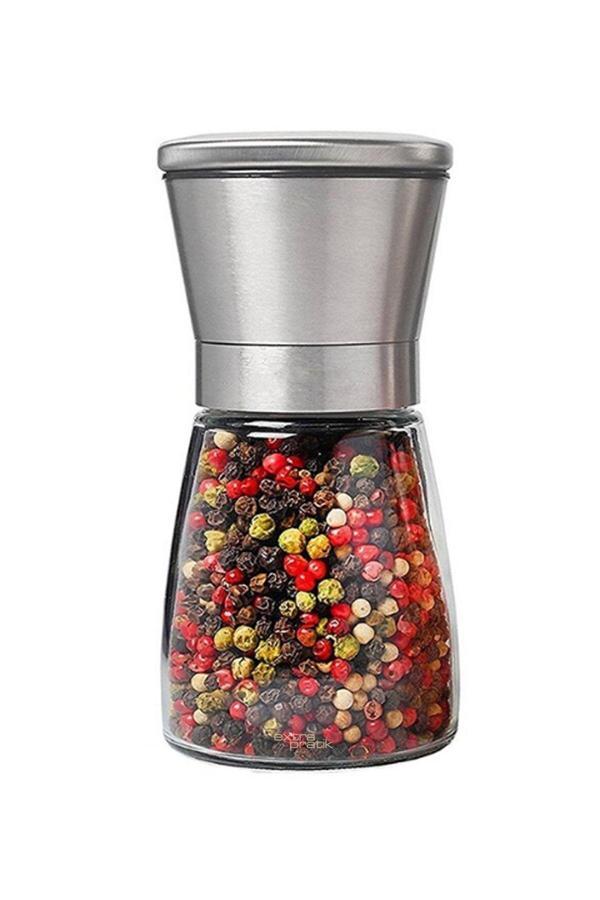 Extra Pratik Çelik Başlıklı Seramik Bıçaklı Tuz Karabiber Baharat Öğütücü Değirmeni 13.5Cm - Image 1