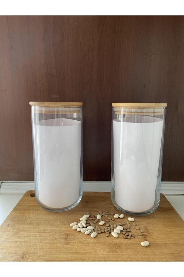 Agahome Bambu Kapaklı Cam Kavanoz Duo 1400 Ml Tekli  - Image 1