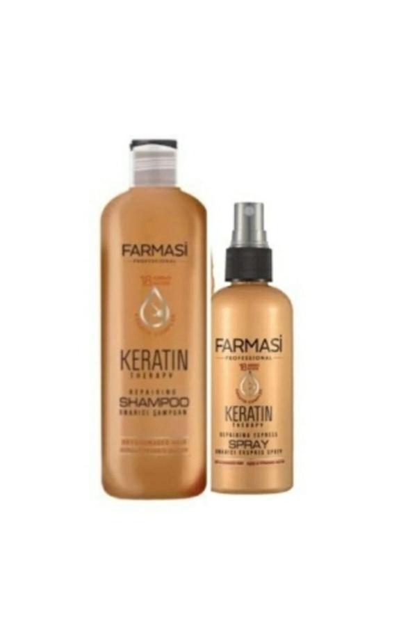 Farmasi Keratin Theraphy Onarıcı Saç Bakım Seti - Şampuan 360 Ml + Sprey 115 Ml - Image 1