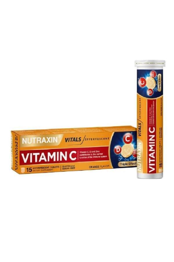 Nutraxin Efervesan - Vitamin C-D-Zinc 15 Tablet 3 Adet - Image 1