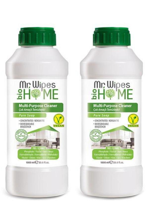 Mr. Wipes 2'Li Konsantre Çok Amaçlı Temizleyici Saf Sabun Kokulu 1000 Ml - Image 1