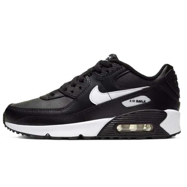 Nike Air Max 90 Leather Unisex Sneaker Hakiki Deri Günlük Ayakkabı Siyah - Image 1