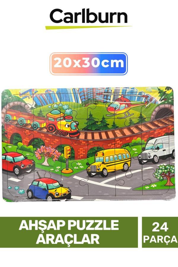 Özel Seri Eğitici Zeka Geliştirici Öğretici El Göz Koordinasyonu Ahşap Puzzle Araçlar - 24 Parça - Image 1