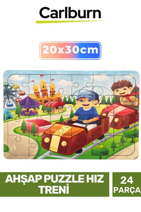 Özel Seri Eğitici Zeka Geliştirici Öğretici El Göz Koordinasyonu Ahşap Puzzle Hız Treni - 24 Parça - Image 1
