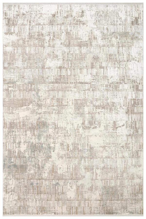 Hoom Rugs Franko FS 36 Cream Beige Viskon & Akrilik Yüksek Dokulu Modern Salon Halısı - Image 1