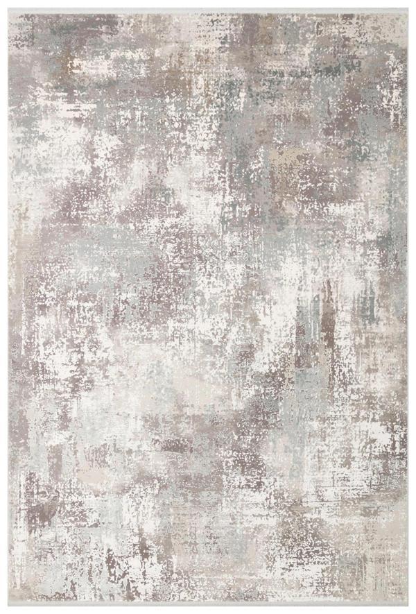 Hoom Rugs Franko FS 35 Grey Beige Viskon & Akrilik Yüksek Dokulu Modern Salon Halısı - Image 1