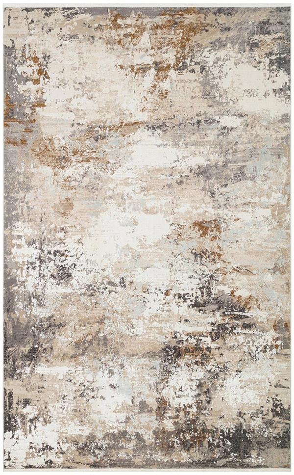 Hoom Rugs Franko FS 33 Cream Gold Viskon & Akrilik Yüksek Dokulu Modern Salon Halısı - Image 1