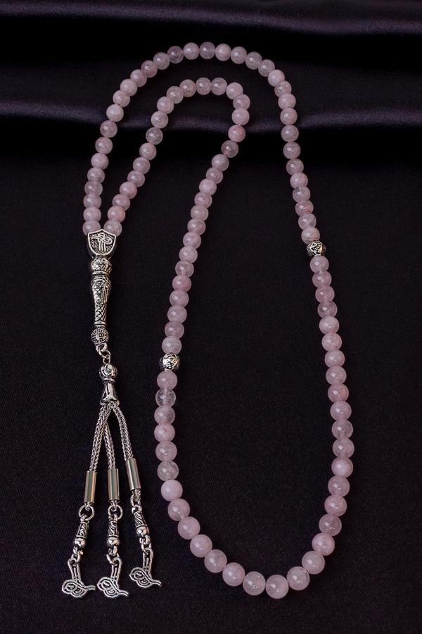 99'lu Pembe Kuvars Taşı Tesbih - Image 1