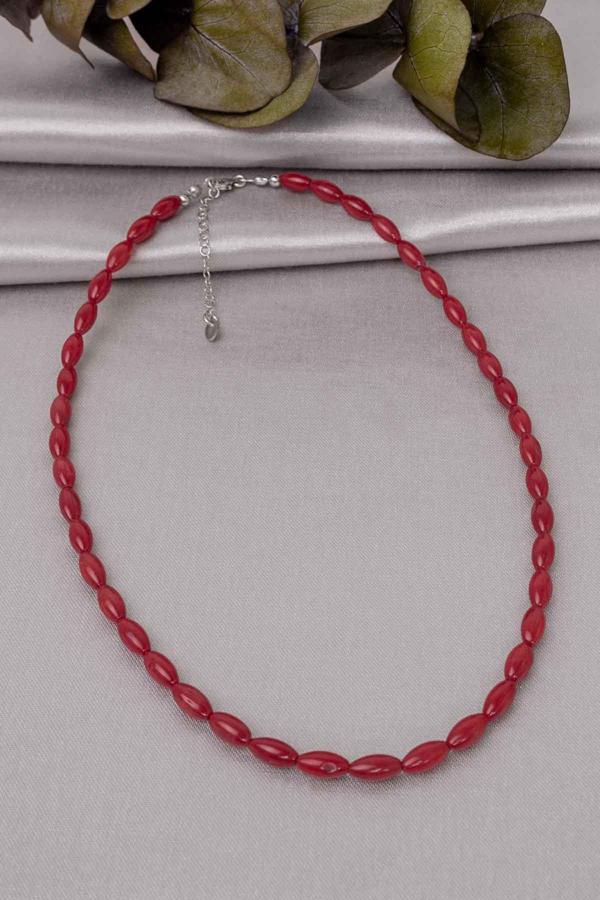 Mercan Taşı Kolye (925 Ayar Gümüş Aparatlı) - Image 1