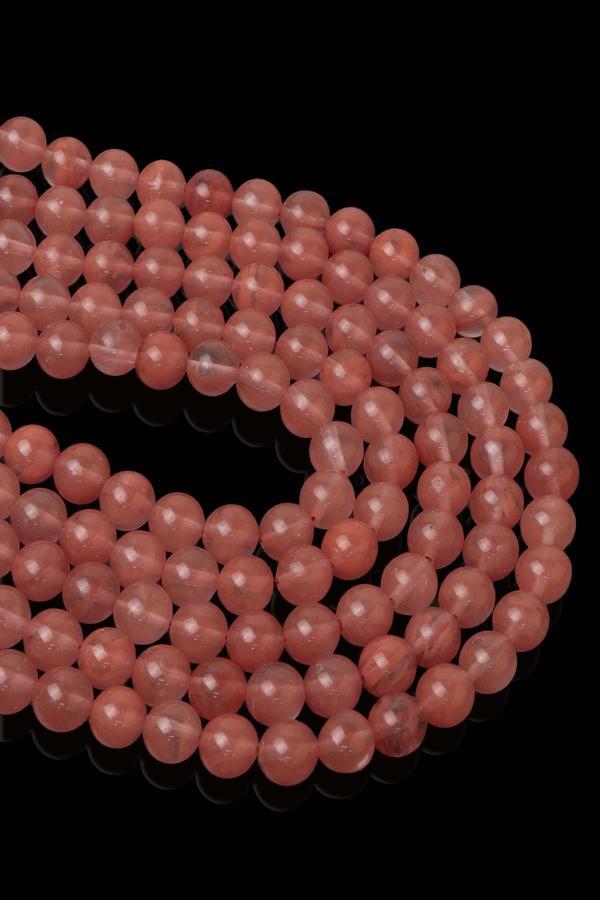 8 MM Gül Kuvars Taşı Dizi - Image 1