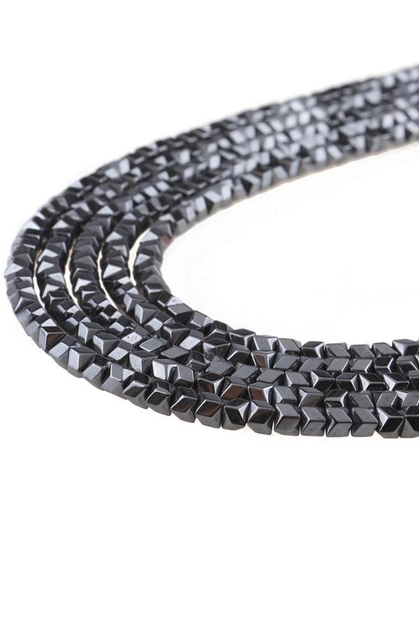 3X3 MM Köşeli Hematit Dizi Doğaltaş - DZ2420 - Image 1