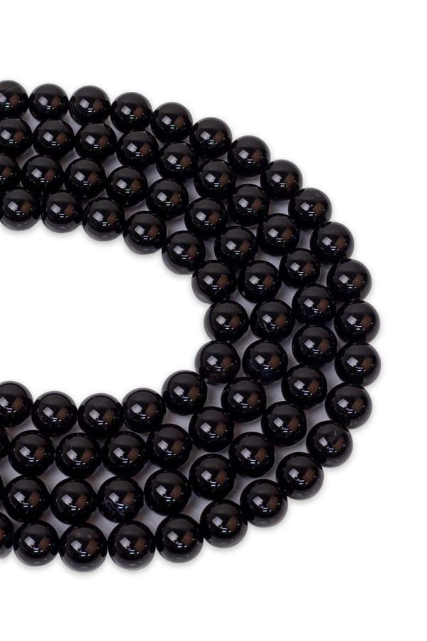 8 MM Siyah Akik Taşı Dizi - Image 1