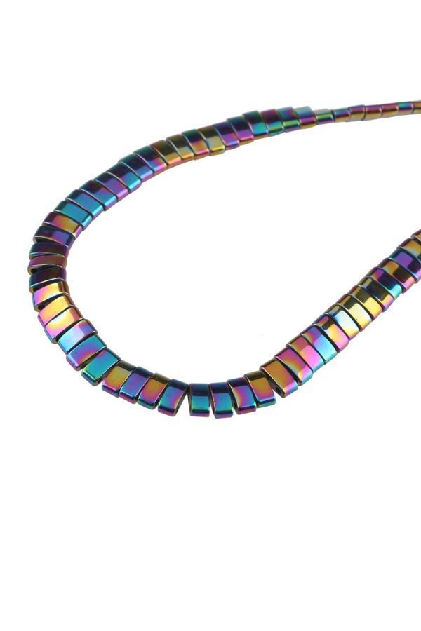 2X5 MM Çift Delikli Hematit Taşı Dizi - DZ3629 - Image 1