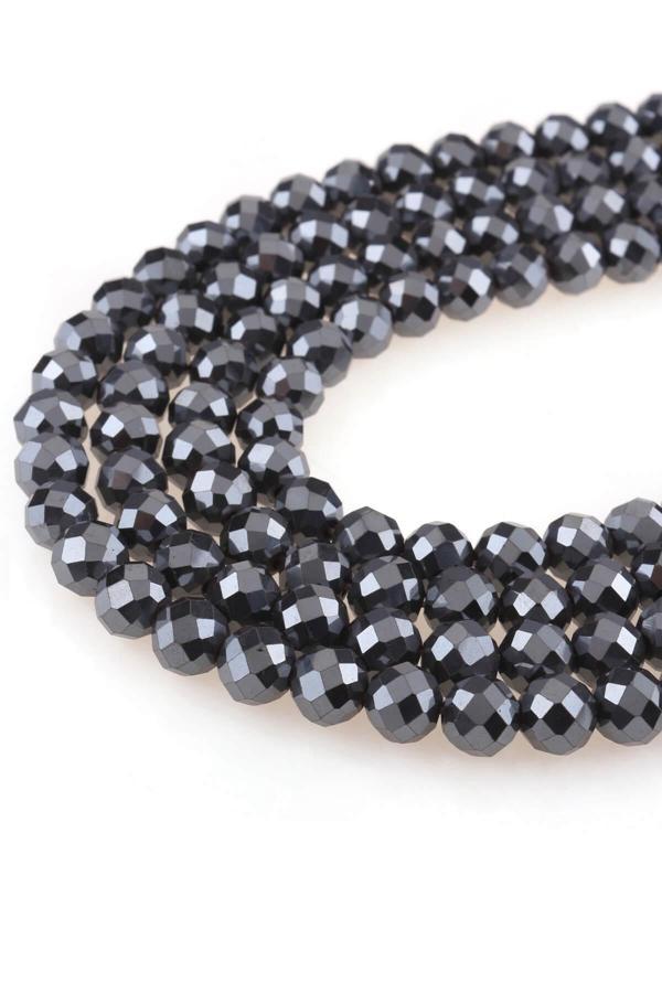 8 MM Faset Kesim Hematit Taşı Dizi - Image 1