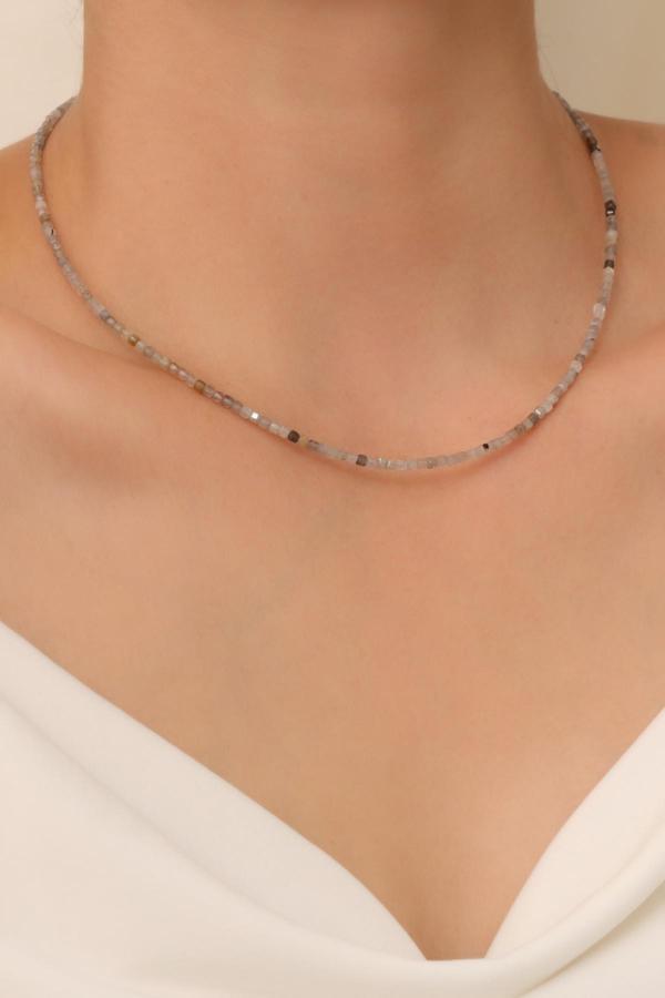 Labradorit Taşı Kolye (925 Ayar Gümüş Aparatlı) - Image 1