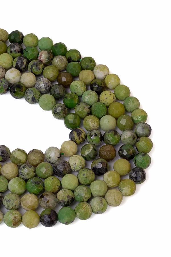 8 MM Faset Kesim Afrika Yeşim Taşı Dizi - Image 1