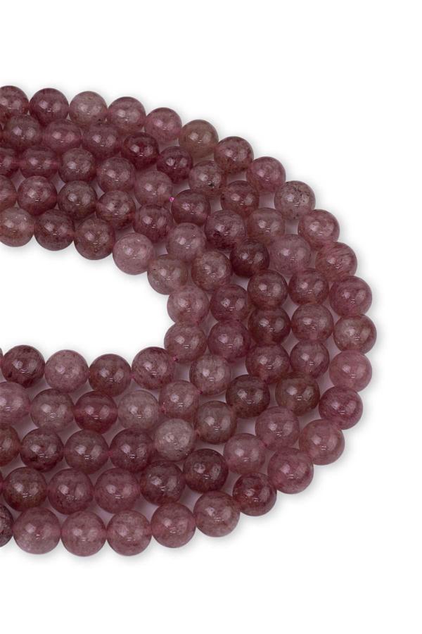 8 MM Çilek Kuvars Taşı Dizi - Image 1