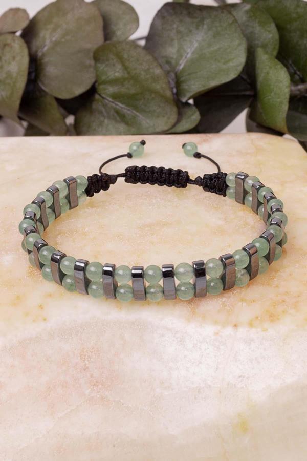 Aventurin Taşı ve Hematit Taşı Bileklik - Image 1