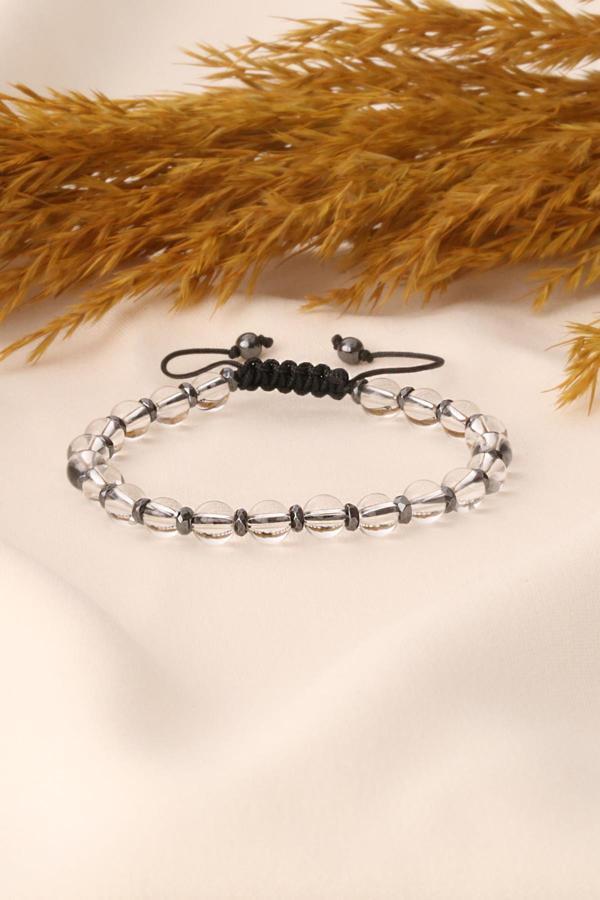Kristal Kuvars ve Hematit Taşı Bileklik - Image 1