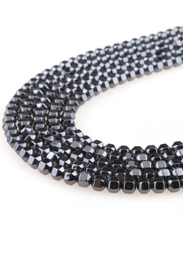 4X4 MM Küp Hematit Taşı Dizi - DZ3613 - Image 1