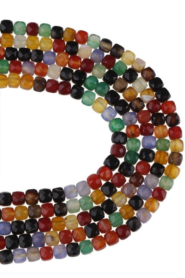 4X4 MM Küp Kesim Akik Taşı Dizi - DZ3734 - Image 1