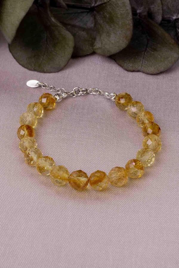 Sitrin Taşı Bileklik (925 Ayar Gümüş Aparatlı) - Image 1