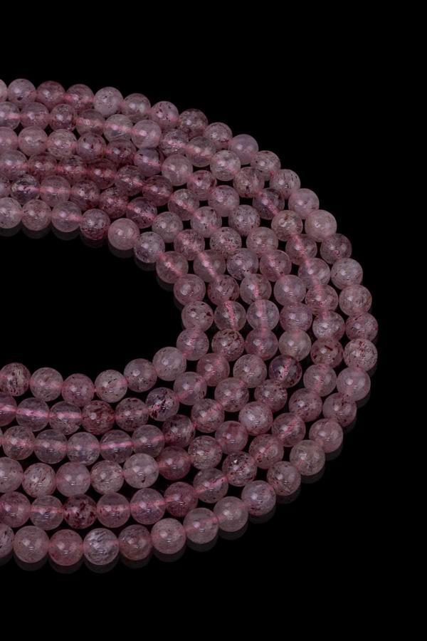 6 MM Çilek Kuvars Taşı Dizi - Image 1