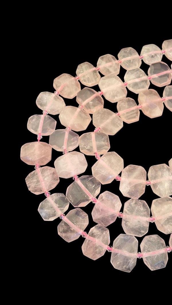 21x14 MM Pembe Kuvars Taşı Dizi - Image 1