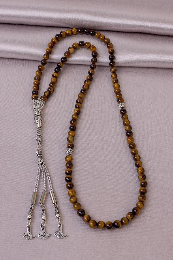 99'lu Kaplan Gözü Taşı Tesbih - Image 1